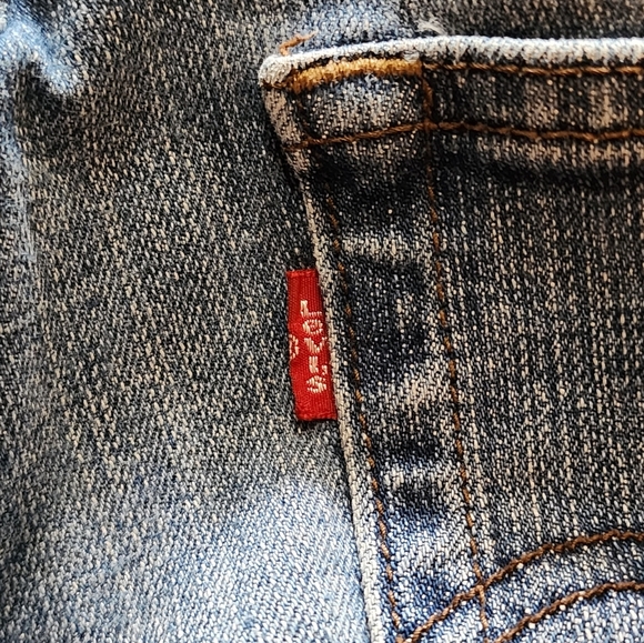 SOLD Vintage Levi’s 545 Cropped Jeans Red Tab Mid Rise Capri Denim Waist 15" - Picture 5 of 6